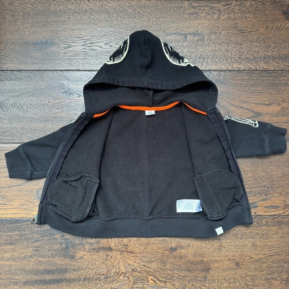 Baby GAP Glow in the Dark Skeleton Hoodie - Picture 2 of 4